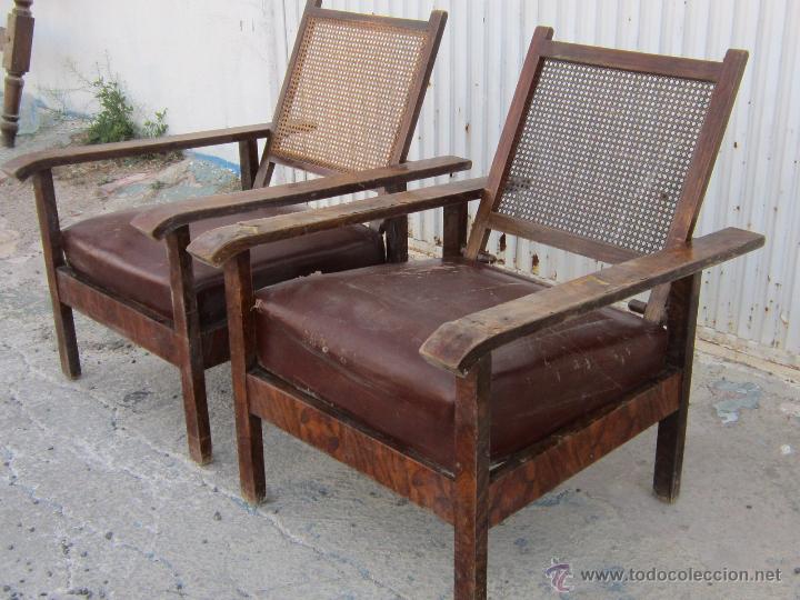 Vintage: PAREJA DE SILLONES PARA RESTAURAR - Foto 2