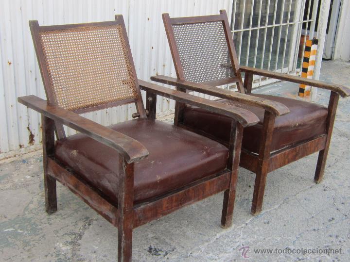 Vintage: PAREJA DE SILLONES PARA RESTAURAR - Foto 3