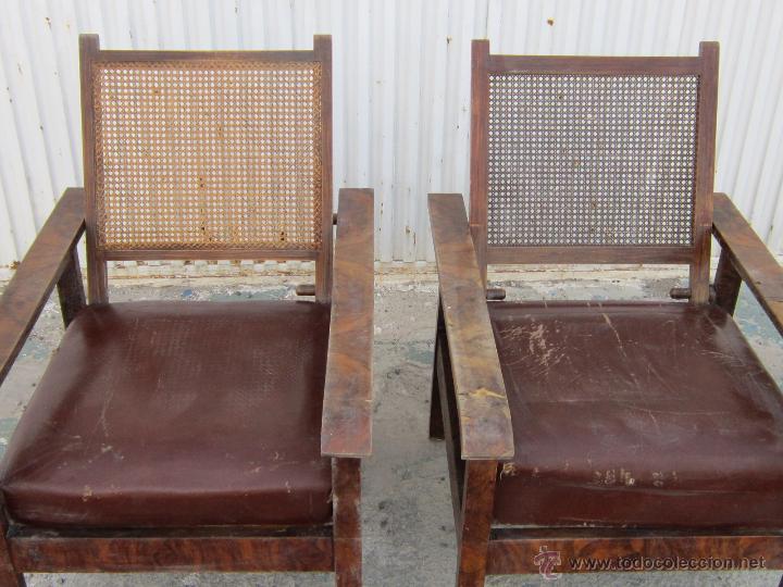 Vintage: PAREJA DE SILLONES PARA RESTAURAR - Foto 4