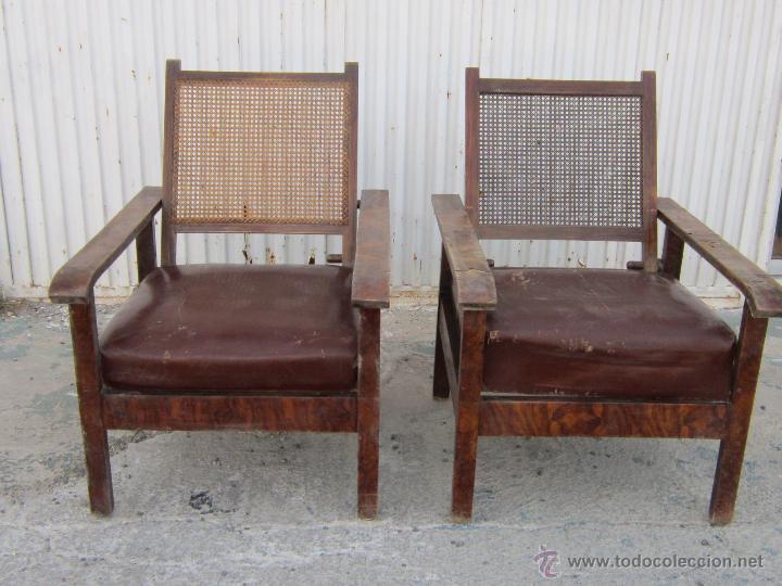 Vintage: PAREJA DE SILLONES PARA RESTAURAR - Foto 6