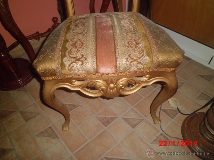 Vintage: SILLA ANTIGUA DE MADERA TALLADA - Foto 3
