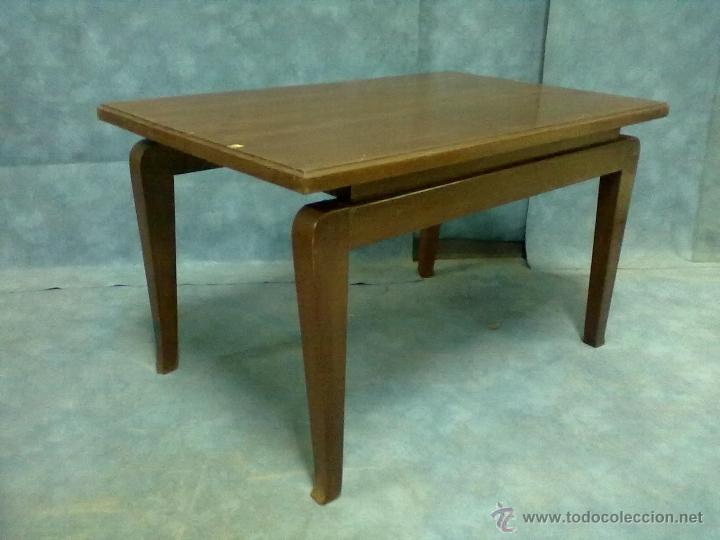 Vintage: MESA AUXILIAR BAJA SOFA CAFE - Foto 5