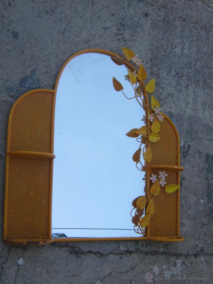 Vintage: ESPEJO EN HIERRO DE FORJA PINTADO - Foto 5