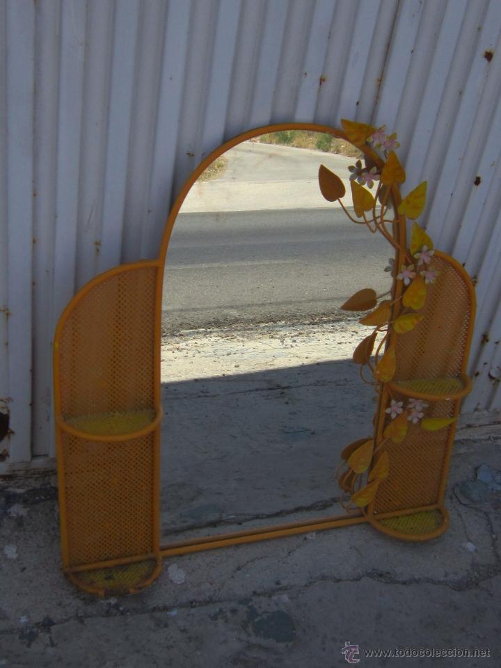 Vintage: ESPEJO EN HIERRO DE FORJA PINTADO - Foto 8