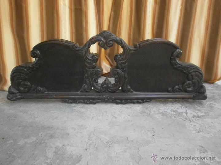 Vintage: CABEZAL DE CAMA DE MADERA PARA REPARAR - Foto 1