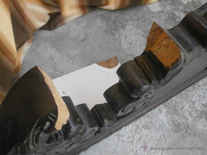 Vintage: CABEZAL DE CAMA DE MADERA PARA REPARAR - Foto 4