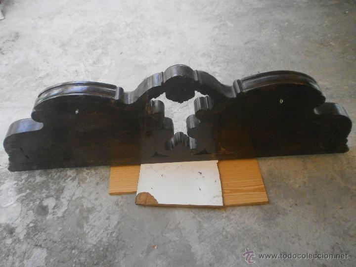 Vintage: CABEZAL DE CAMA DE MADERA PARA REPARAR - Foto 6