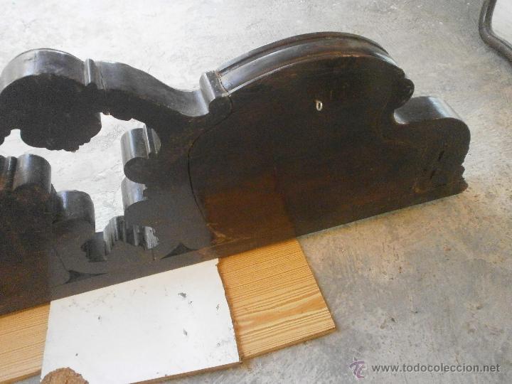 Vintage: CABEZAL DE CAMA DE MADERA PARA REPARAR - Foto 8
