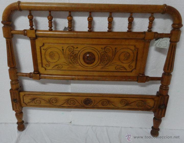 Vintage: CABECERO EN MADERA DE CEREZO, 6000 -263 - Foto 1