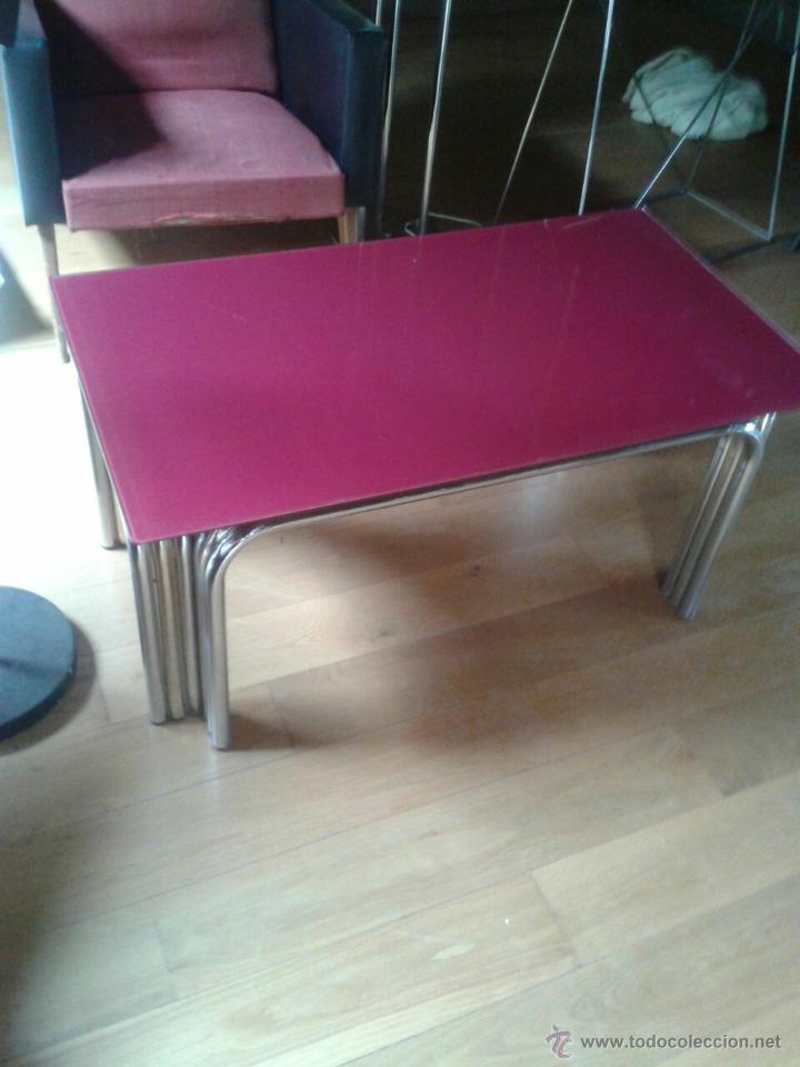 Vintage: mesa de cristal - Foto 1