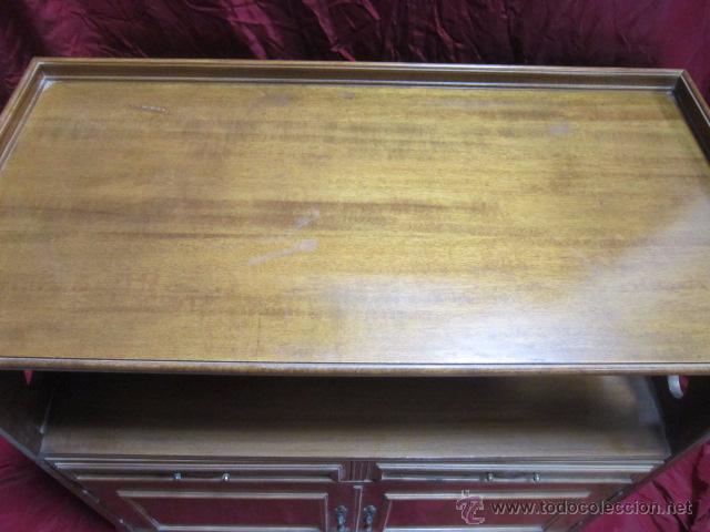 Vintage: Mesa de TV de madera en color roble. - Foto 8