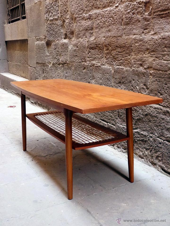 Vintage: Mesa de centro danesa, a&ntilde;os 60 - Foto 3