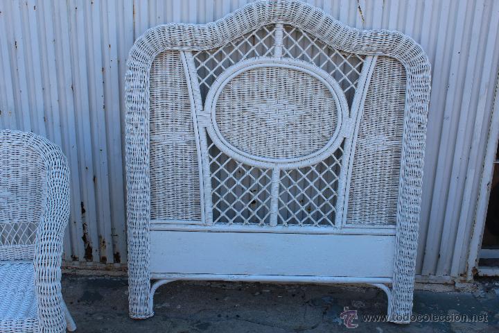 Vintage: HABITACION CON CABEZAL DECAMA 2 MESILLAS Y SILLON EN BAMBU - Foto 10