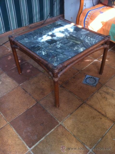 Vintage: CONJUNTO DE BUTACA Y MESA DE BAMBU - Foto 4