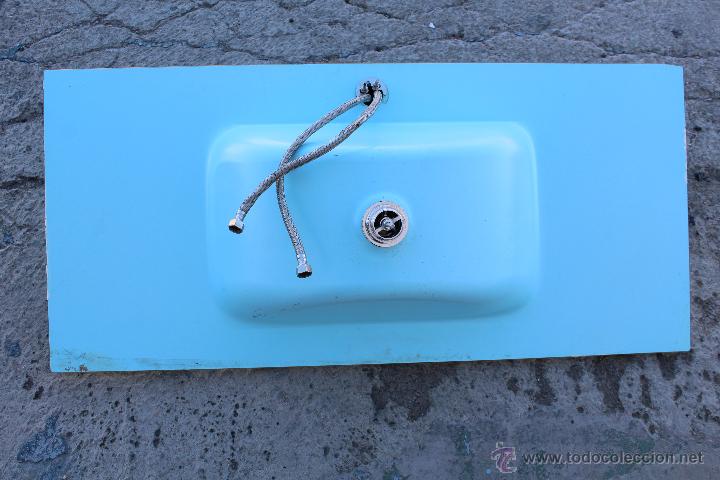 Vintage: lavabo de cristal azul - Foto 7