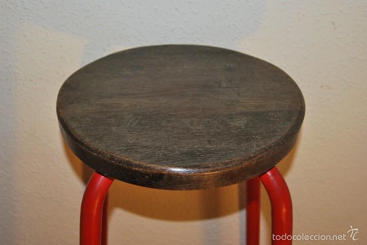 Vintage: TABURETE DE HIERRO Y MADERA - A&Ntilde;OS 50 - Foto 4
