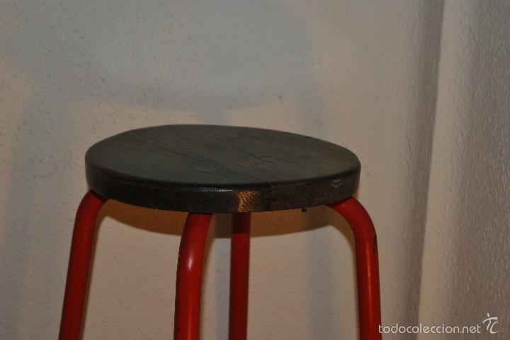 Vintage: TABURETE DE HIERRO Y MADERA - A&Ntilde;OS 50 - Foto 8