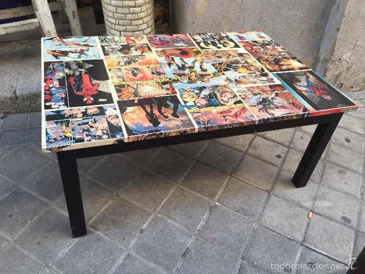 Vintage: MESA POP EN HIERRO FORRADA DE COMICS - Foto 4