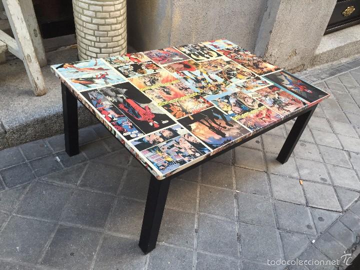 Vintage: MESA POP EN HIERRO FORRADA DE COMICS - Foto 5