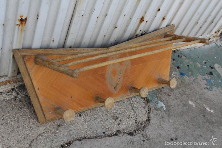 Vintage: perchero de parded en madera - Foto 1