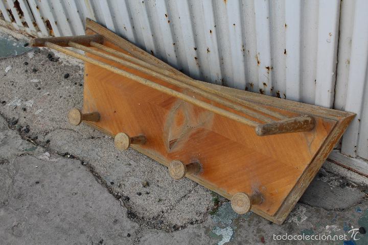 Vintage: perchero de parded en madera - Foto 4