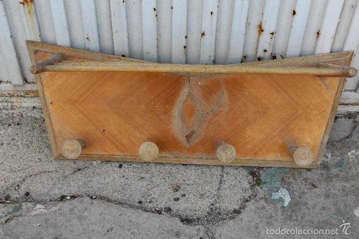 Vintage: perchero de parded en madera - Foto 5