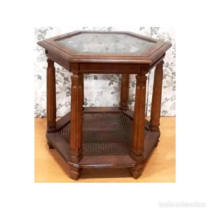 Vintage: MESA CENTRO EXAGONAL RINCON 65 X 65 - Foto 2