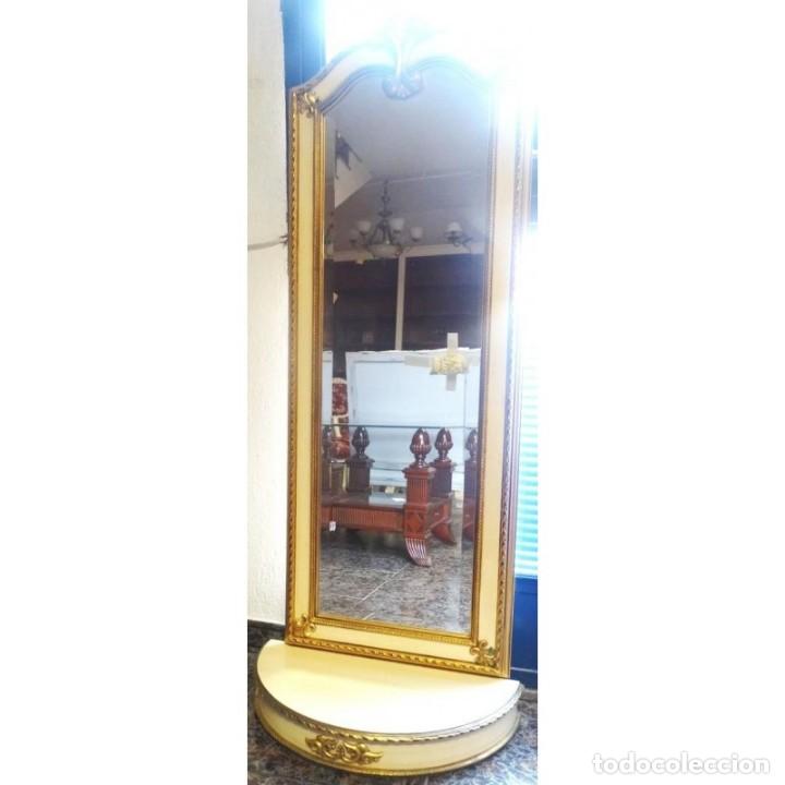 Vintage: CONSOLA MARFIL ORO CON ESPEJO - Foto 1