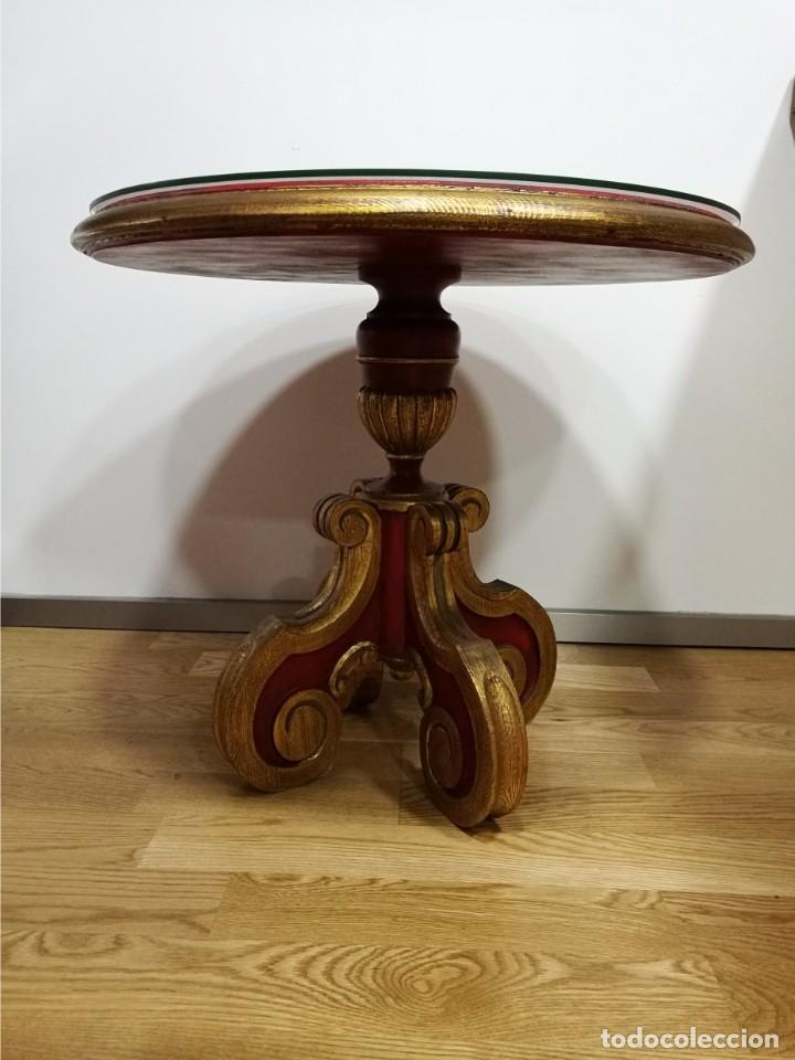 Vintage: MESA CIRCULAR BAJA DEC&Oacute; - Foto 2
