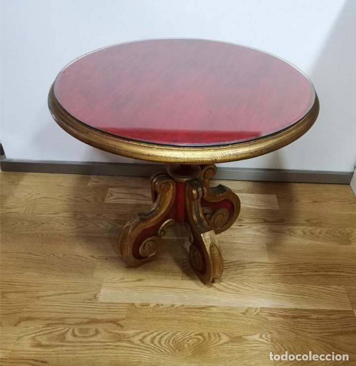 Vintage: MESA CIRCULAR BAJA DEC&Oacute; - Foto 1