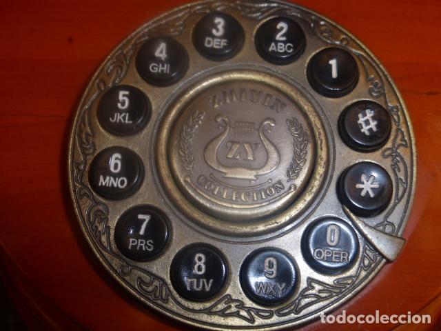 Vintage: TELEFONO DE MADERA DE SOBREMESA - Foto 5