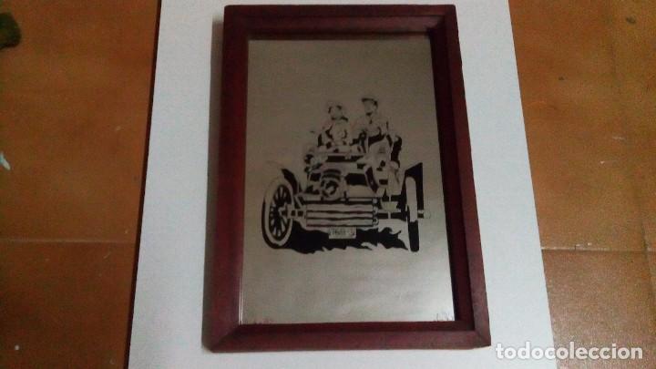 Vintage: Espejo con marco de madera - Foto 1