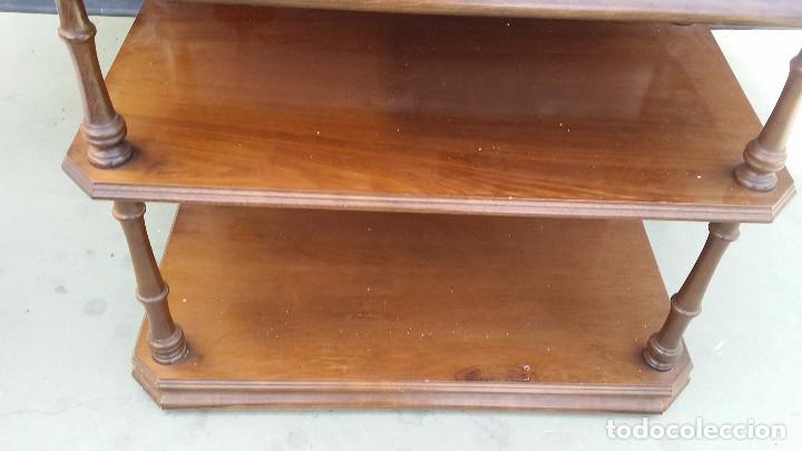 Vintage: mesa de televicionde maderra mogno - Foto 2