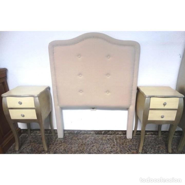 Vintage: DORMITORIO COMPLETO LACADO Y PLATA - Foto 3