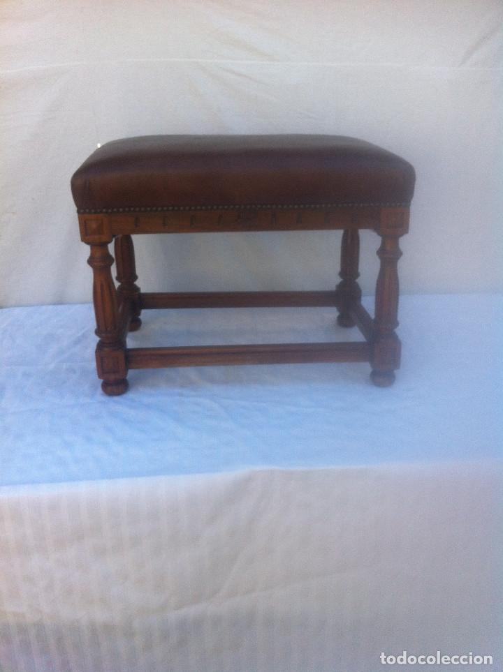 Vintage: banqueta en nogal - Foto 2