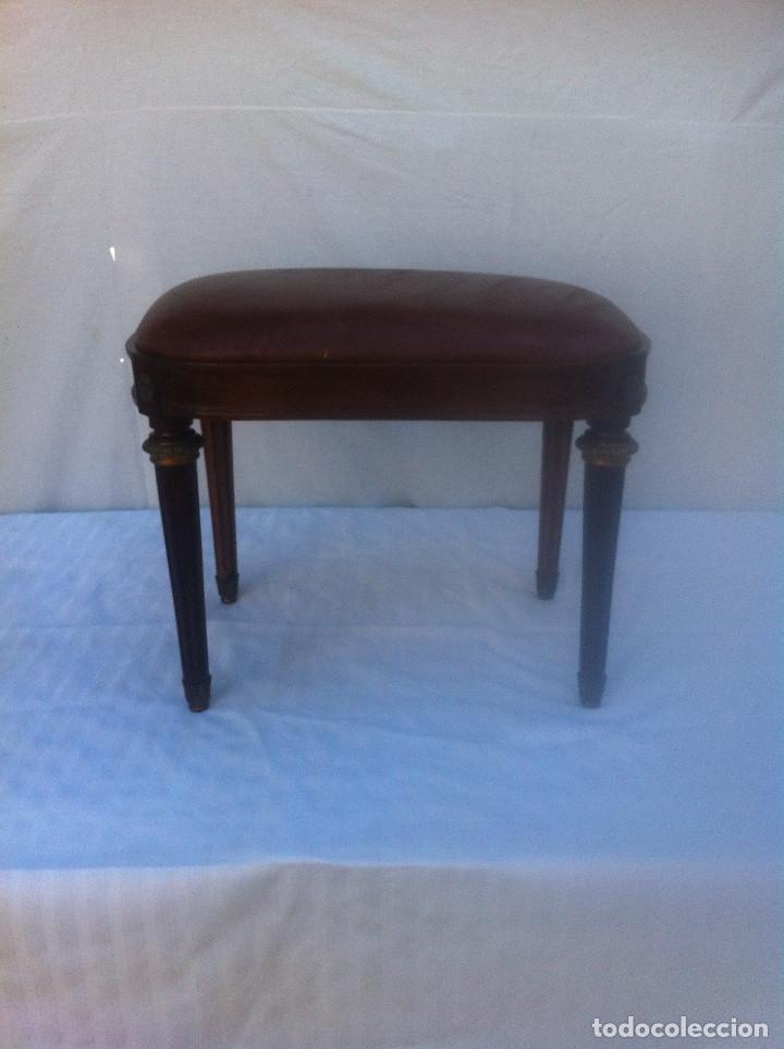 Vintage: banqueta de caoba - Foto 1