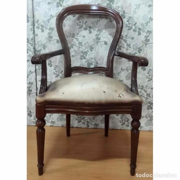 Vintage: BUTACA SILLON MODELO ISABELINO - Foto 1