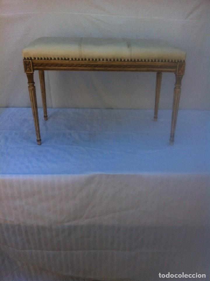 Vintage: Banqueta en madera policromada - Foto 1