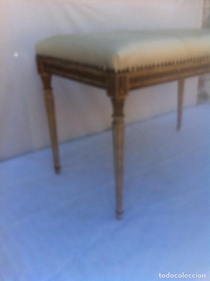 Vintage: Banqueta en madera policromada - Foto 2