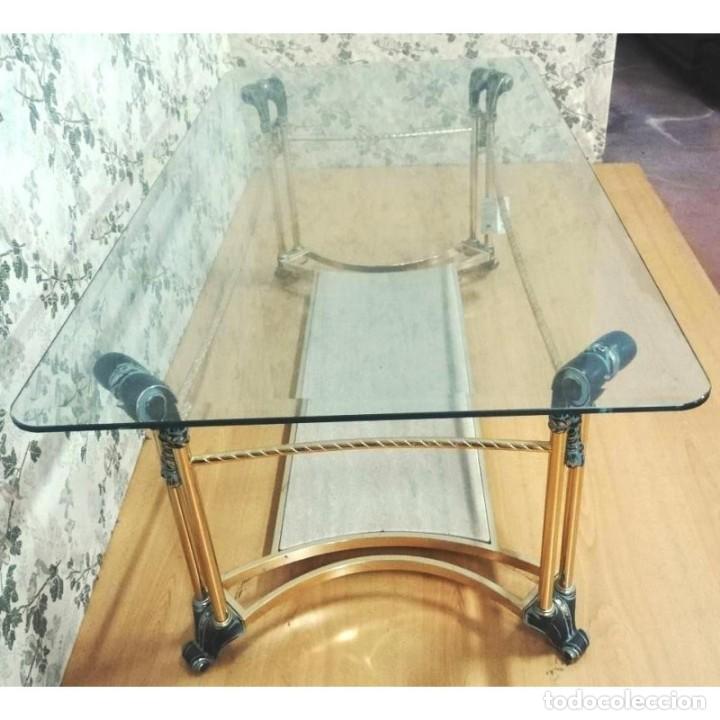 Vintage: MESA CENTRO BRONCES MEDIDAS 120 X 66 - Foto 2