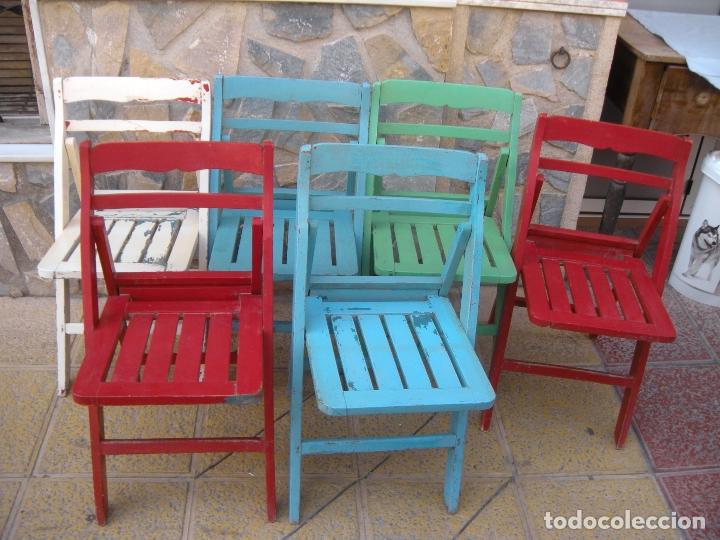 Vintage: SILLA DE CINE DE VERANO, LOTE DE 6 - Foto 1