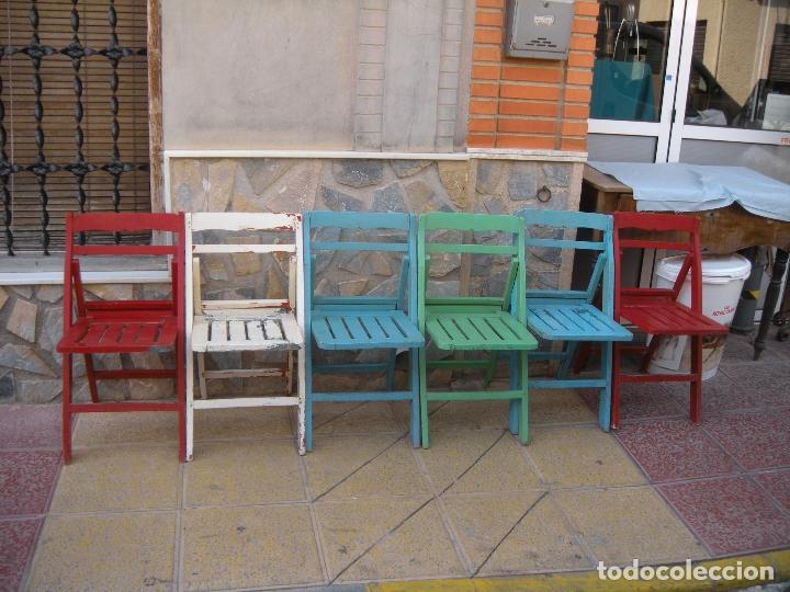 Vintage: SILLA DE CINE DE VERANO, LOTE DE 6 - Foto 4