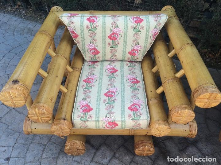 Vintage: Conjunto de jard&iacute;n de bamb&uacute; importado de Bali. Espectacular. - Foto 3