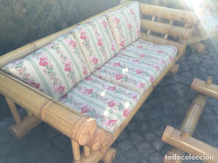 Vintage: Conjunto de jard&iacute;n de bamb&uacute; importado de Bali. Espectacular. - Foto 4
