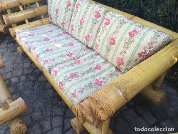 Vintage: Conjunto de jard&iacute;n de bamb&uacute; importado de Bali. Espectacular. - Foto 6