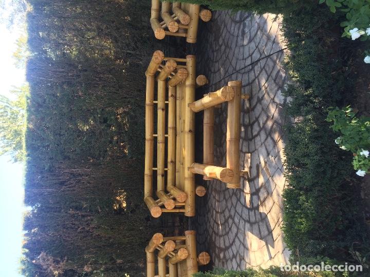Vintage: Conjunto de jard&iacute;n de bamb&uacute; importado de Bali. Espectacular. - Foto 7