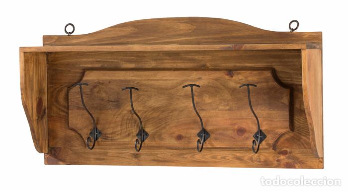 Vintage: perchero de madera 100 cm, mueble rustico, mue365 - Foto 1