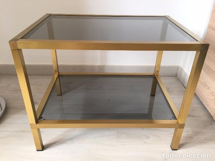 Vintage: MESA RECTANGULAR LAT&oacute;N Y CRISTAL MID CENTURY - Foto 4