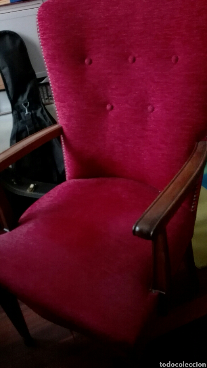 Vintage: Sill&oacute;n brazos madera nogal - Foto 1