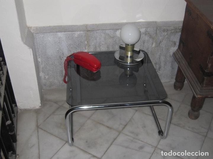 Vintage: MESA RINCONERA CON SOBRE DE CRISTAL - Foto 1